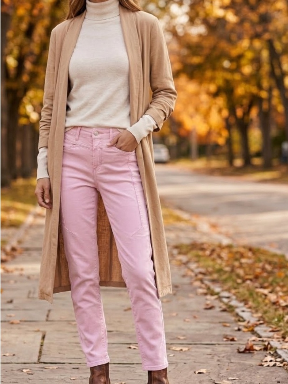 NWT Esqualo Lilac Winter Pastel Slim Straight Jeans US 2 / 4 coastal cowgirl